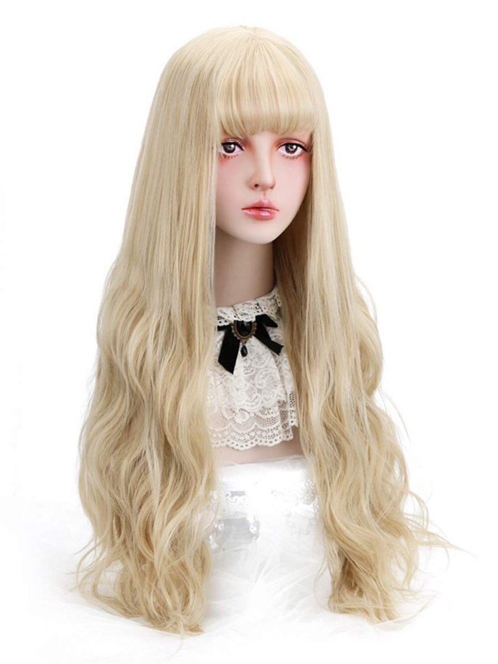 New STYLER Long Blonde Synthetic Wig - 30" Wavy